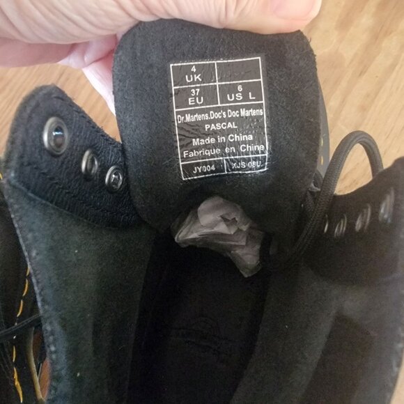 Dr. Martens Pascal 1460 Virginia Leather Boots Black (Women’s US 6 UK 4 EU 37 - Picture 3 of 12